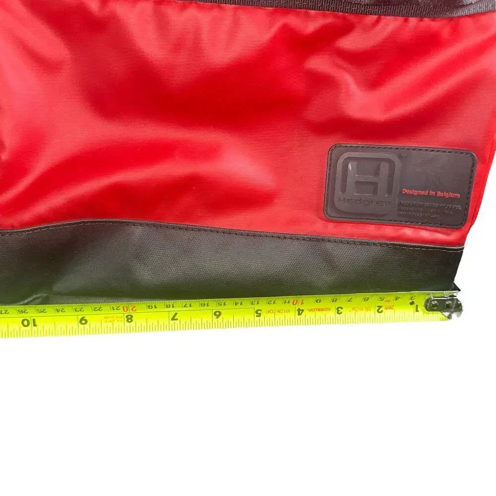 Hedgren Red Black Nylon Backpack Travel School Bag Unisex